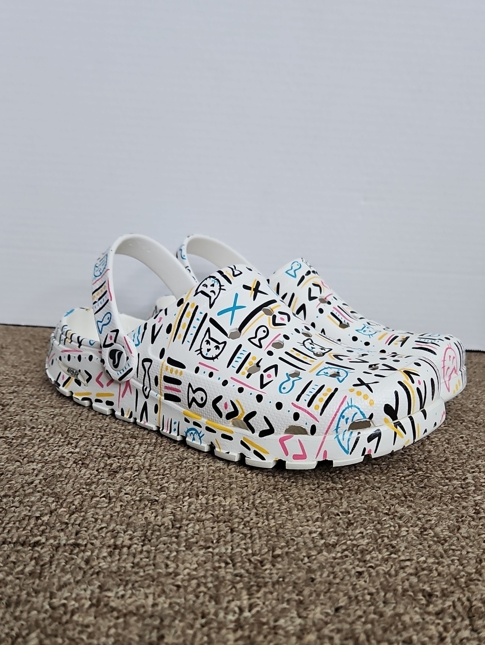 Sketchers Cats Patterned Foamies Arch Fit Kitties Clogs Sz 7 Womens